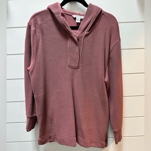 Athleta pull over waffle knit hoodie